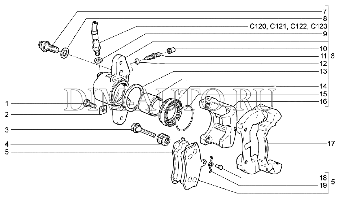 Суппорт 2112 схема