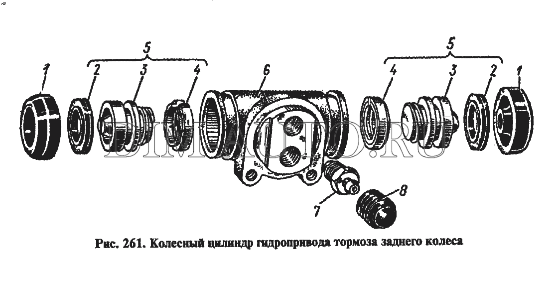 Схема главный тормозной цилиндр москвич 412