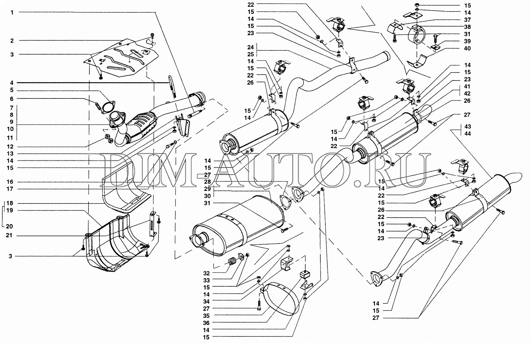 Выхлопная система уаз 3160 схема