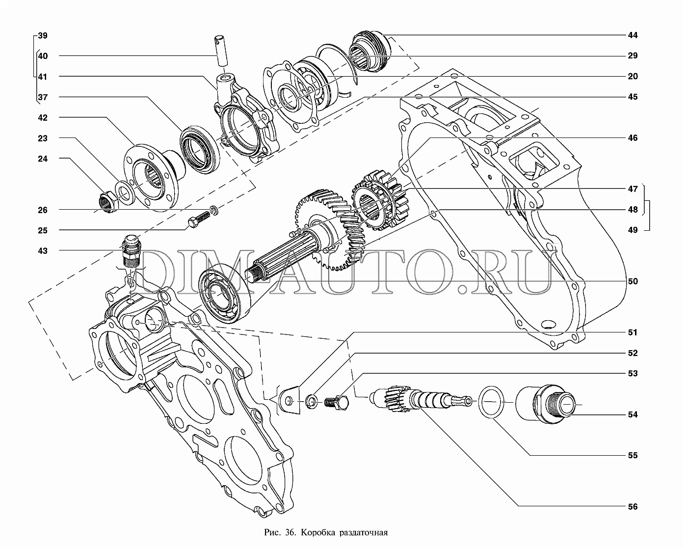 Схема сборки раздатки уаз 469 - 84 фото