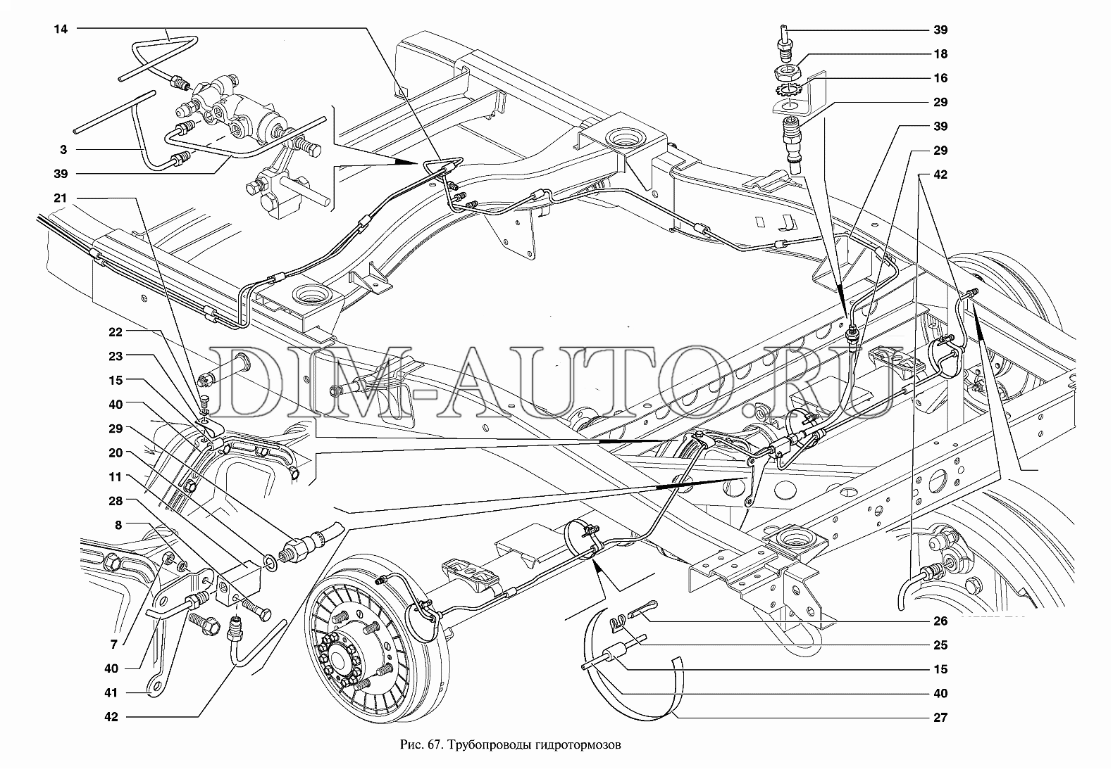 Схема тормозных трубок уаз 469