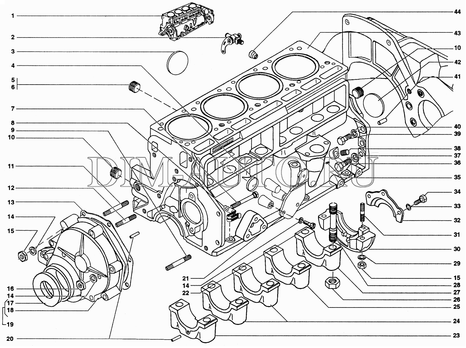 Схема двигателя 417 УАЗ