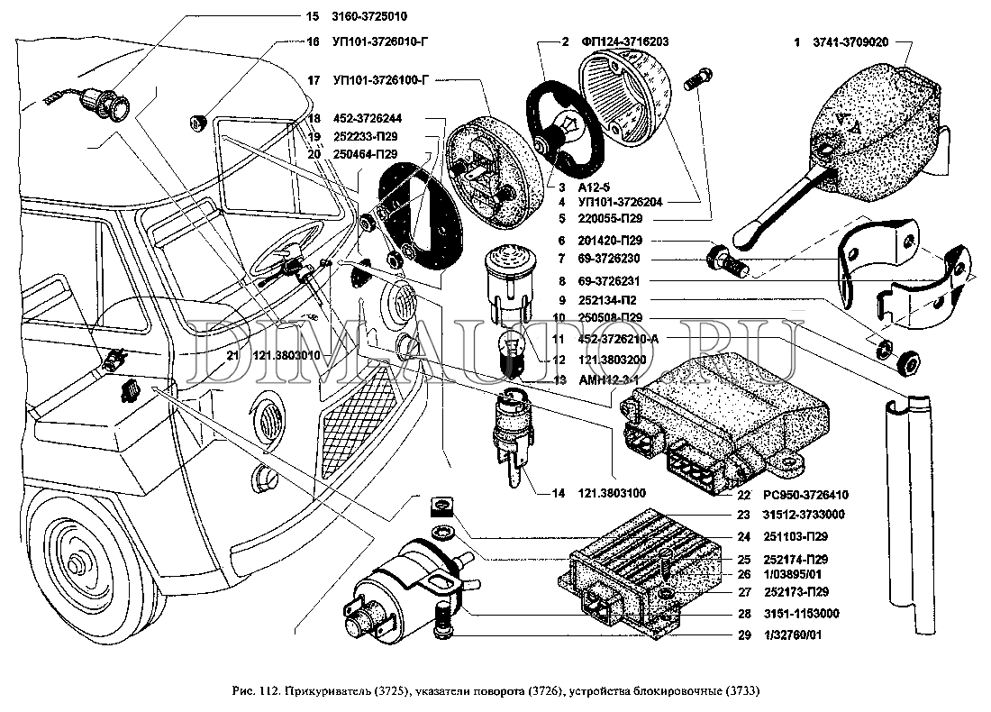 Уаз буханка предохранители схема