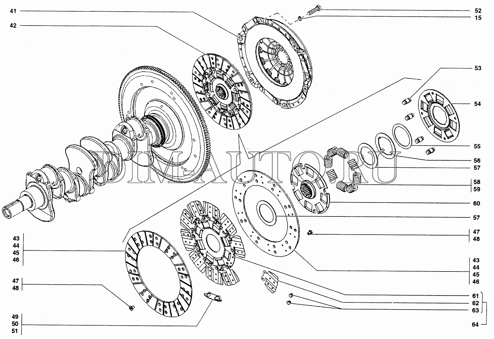 Схема сцепления УАЗ 469