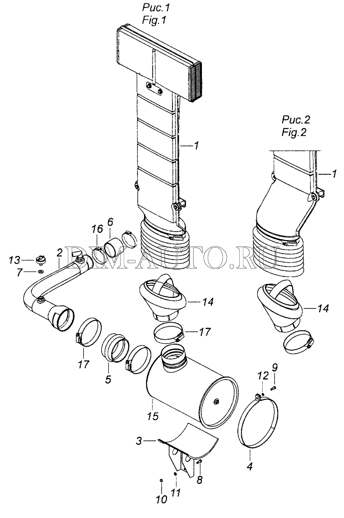 Фильтр воздушный камаз схема