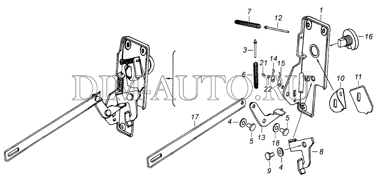 Механизм стеклоподъемника камаз 4308