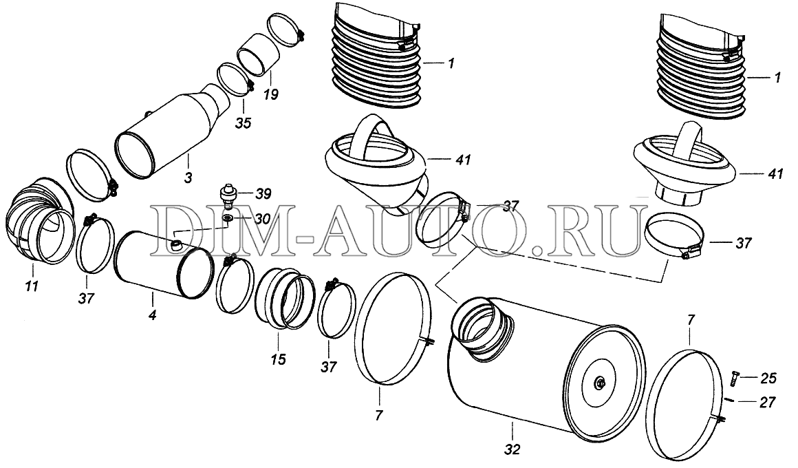 Фильтр воздушный камаз схема