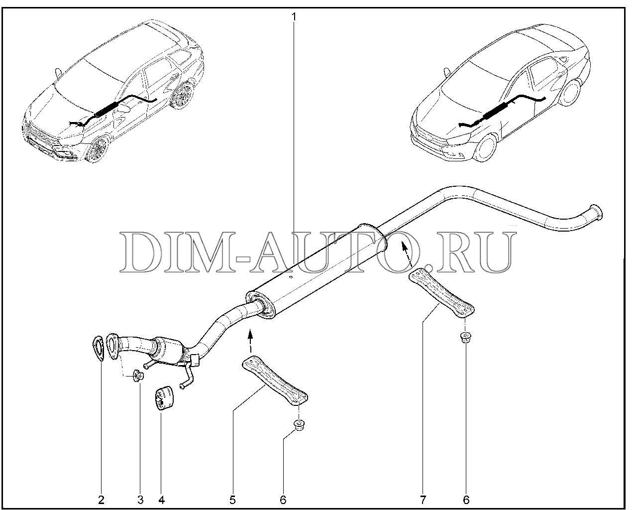 Лада веста выхлопная система схема