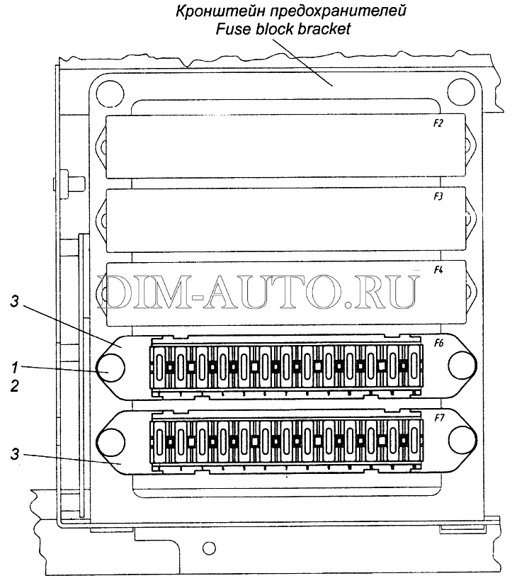 Схема предохранителей камаз 54 90