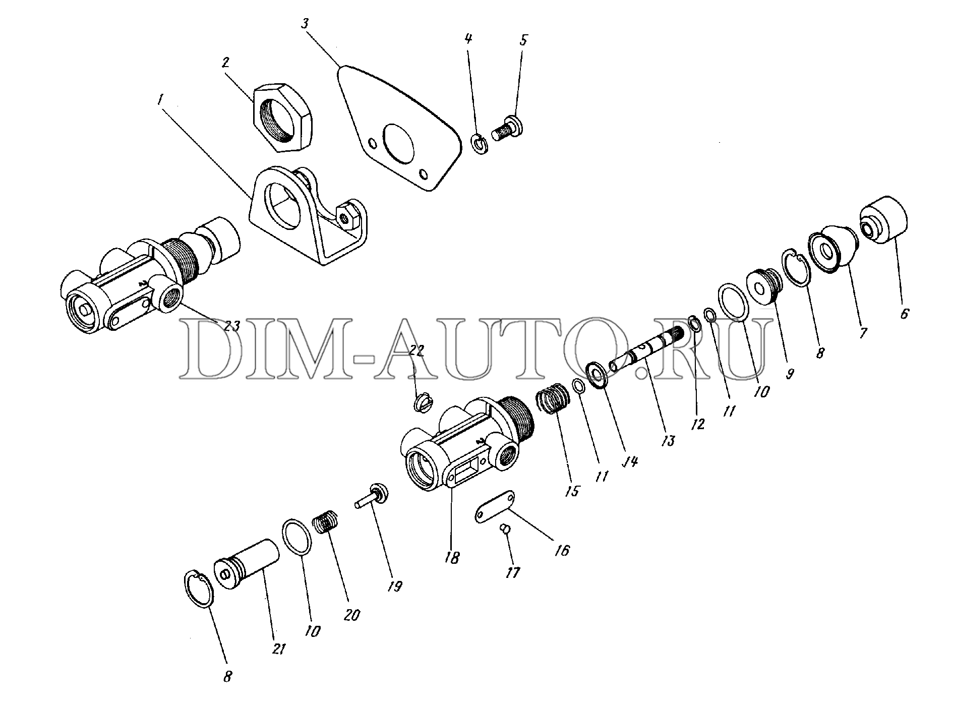 Кран ручника камаз схема