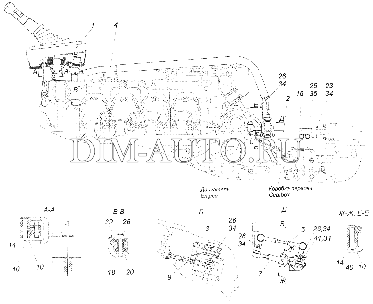 Коробка 152 камаз схема переключения передач