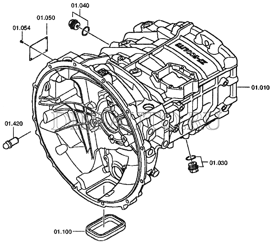 Кпп zf 6s1000 схема