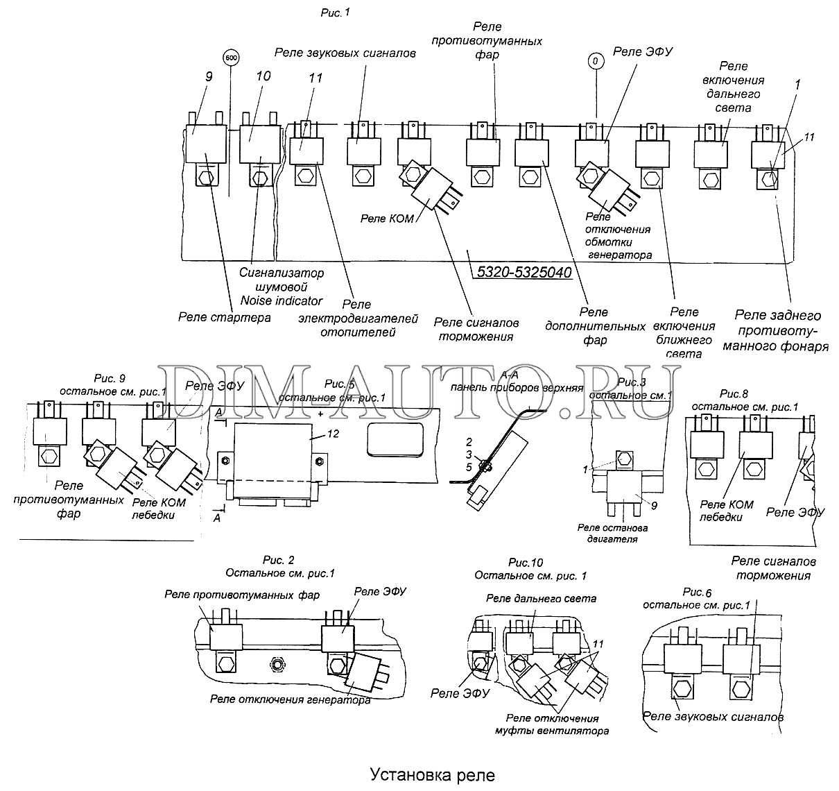 Схема реле и предохранителей камаз евро 3