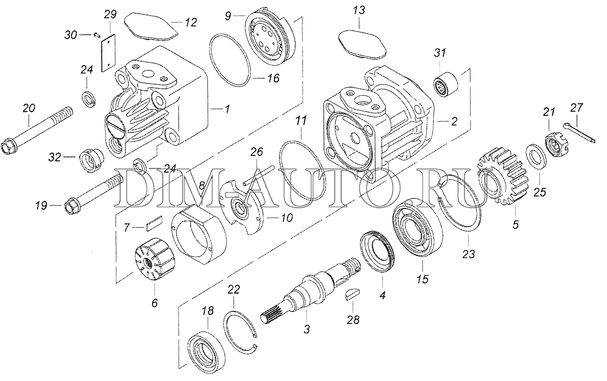 Насос гура камаз 4310 схема