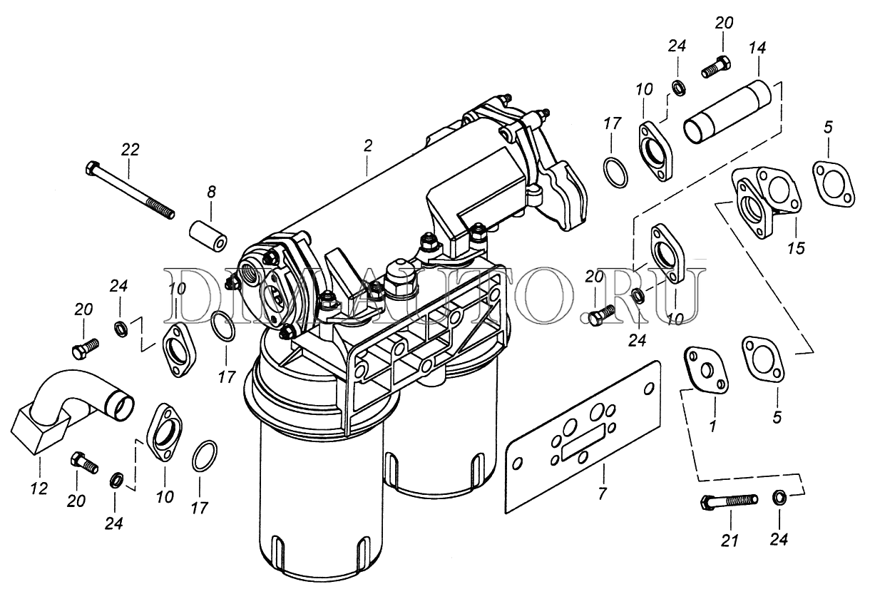 Масляный фильтр камаз 740 схема