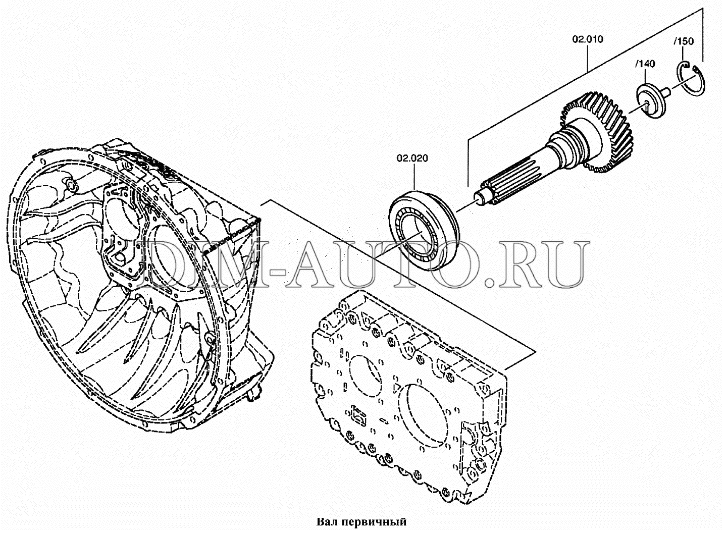 Кпп zf 9s1310 схема вторичный вал