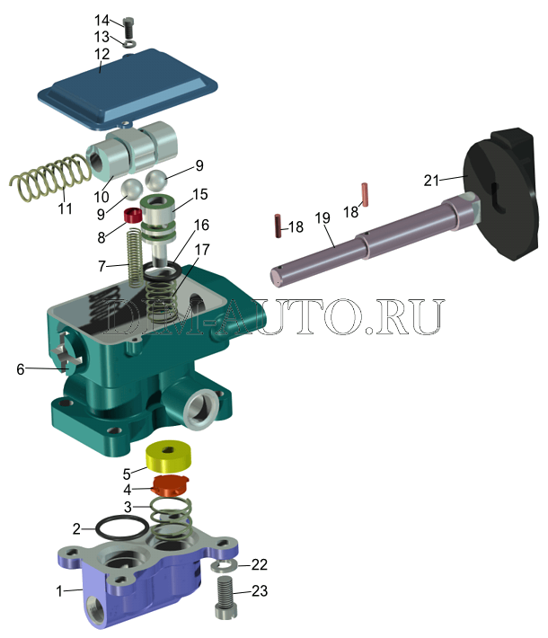 Кран включения раздатки камаз 4310