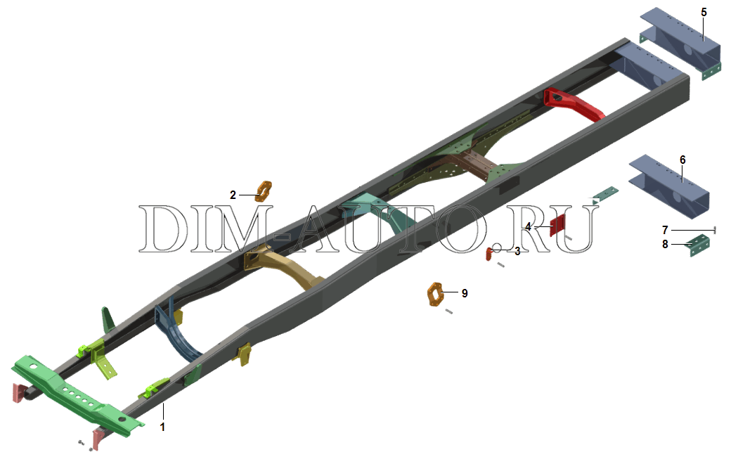 Чертеж рамы камаз 5511