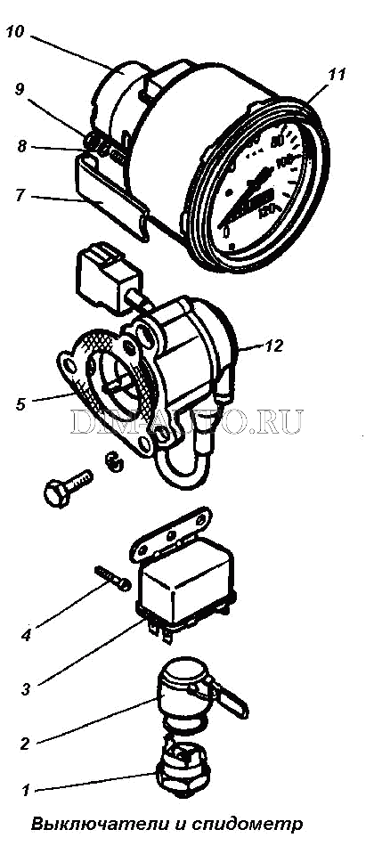 Схема подключения спидометра камаз 4310