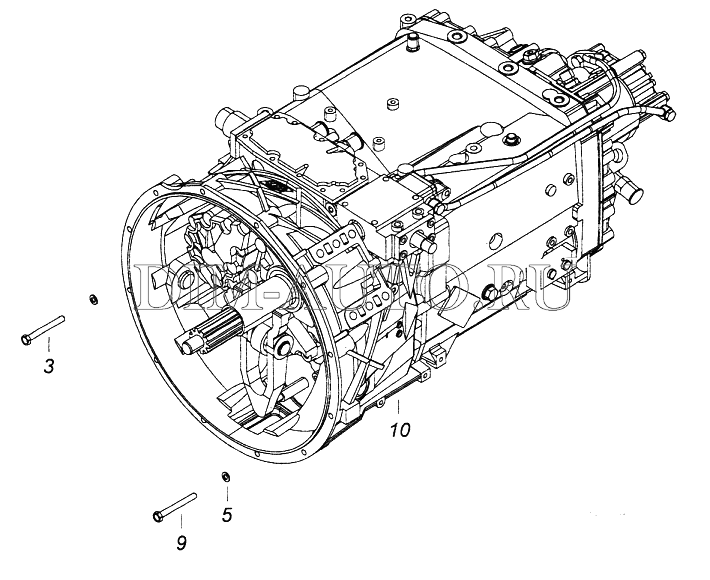 Кпп zf камаз схема переключения 6520