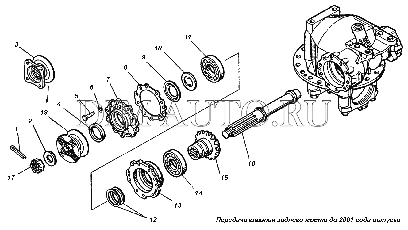 Редуктор заднего моста камаз 43118 схема