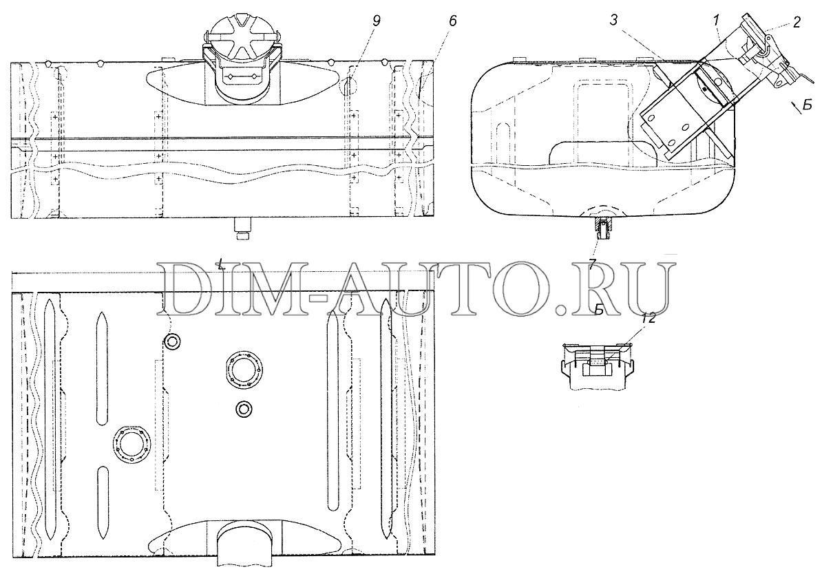 Топливный бак камаз схема