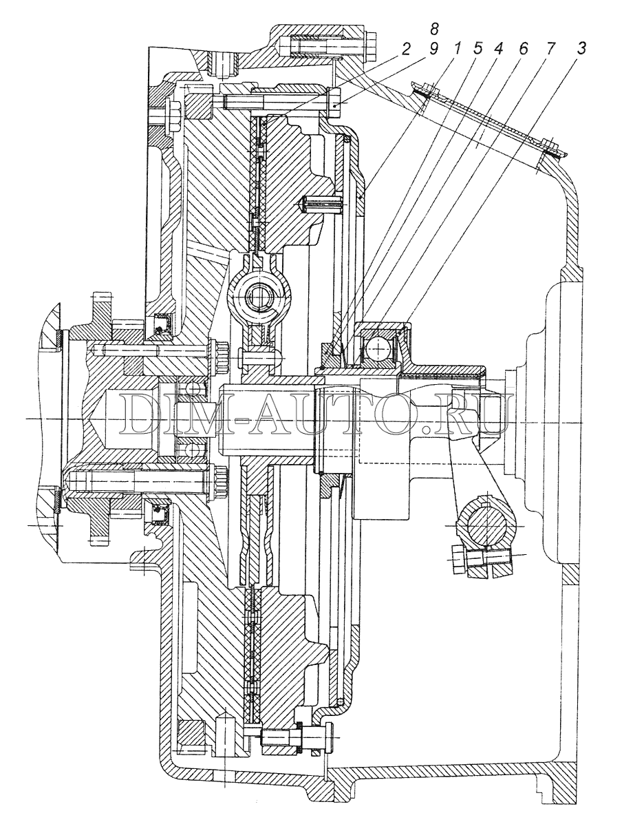 Сборочный чертеж сцепления камаз