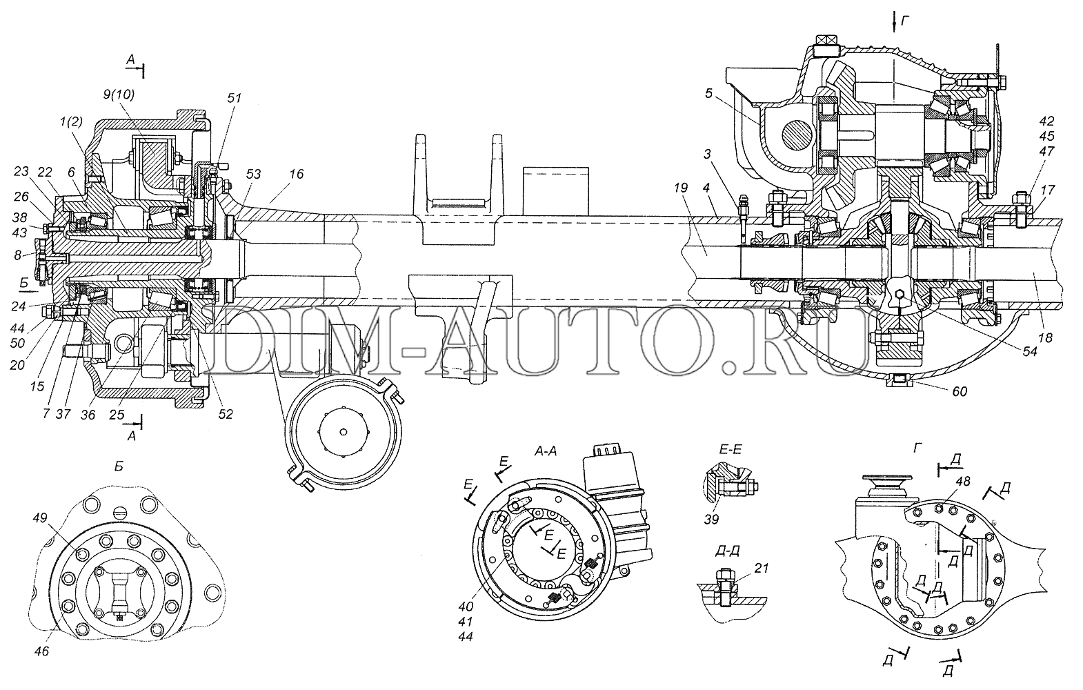 редуктор камаз средний мост схема