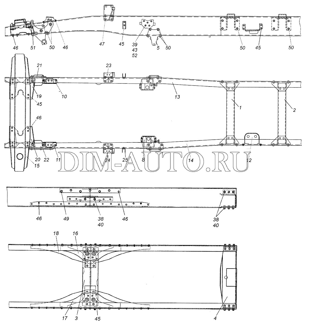 Камаз 5350 рама чертеж