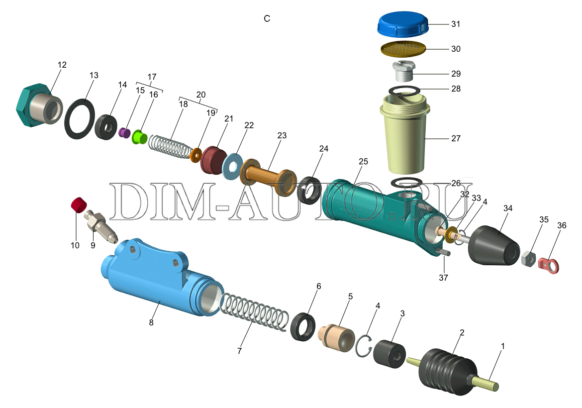 Главный цилиндр сцепления газ 3309 устройство схема инструкция