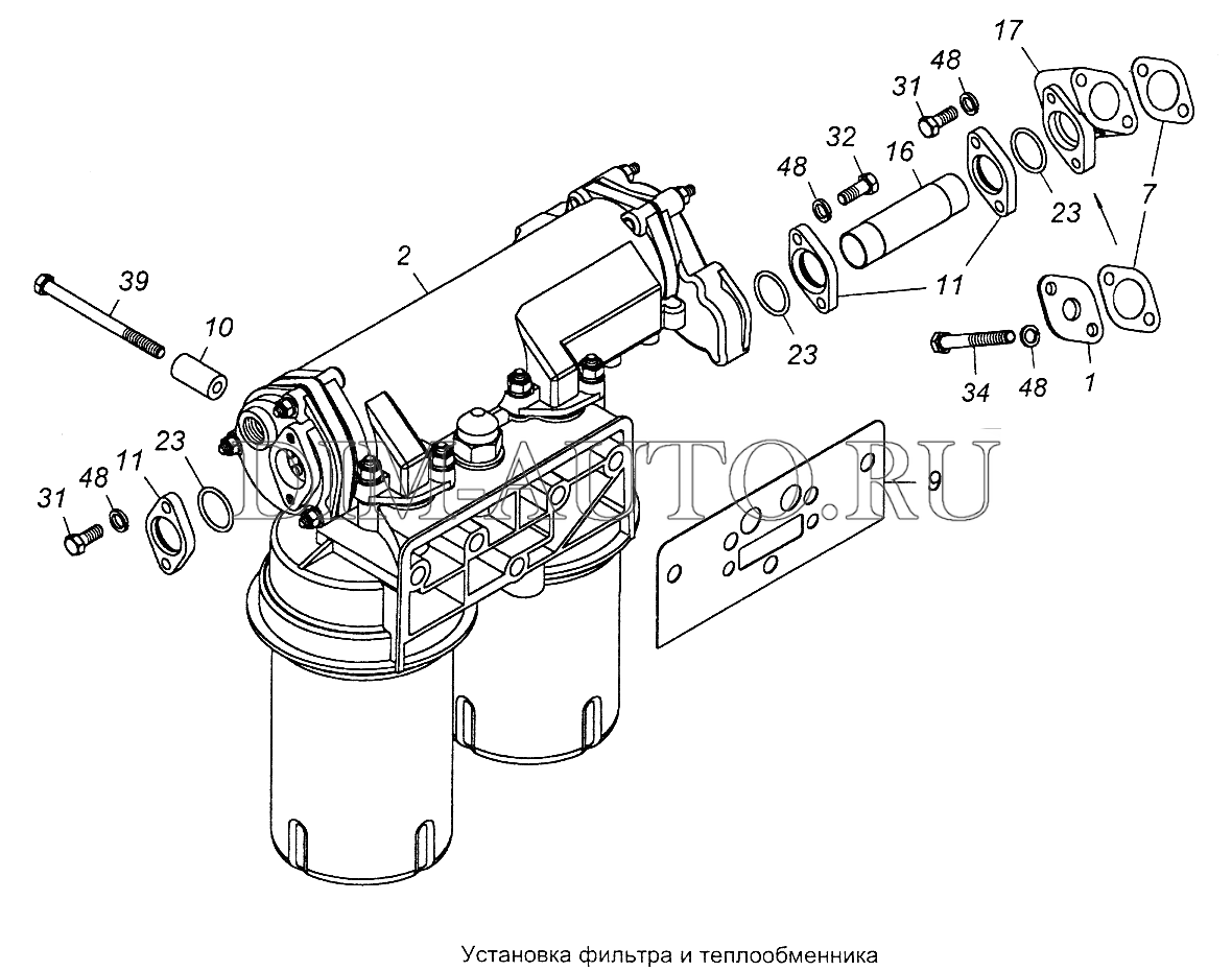 Масляный фильтр камаз 740 схема