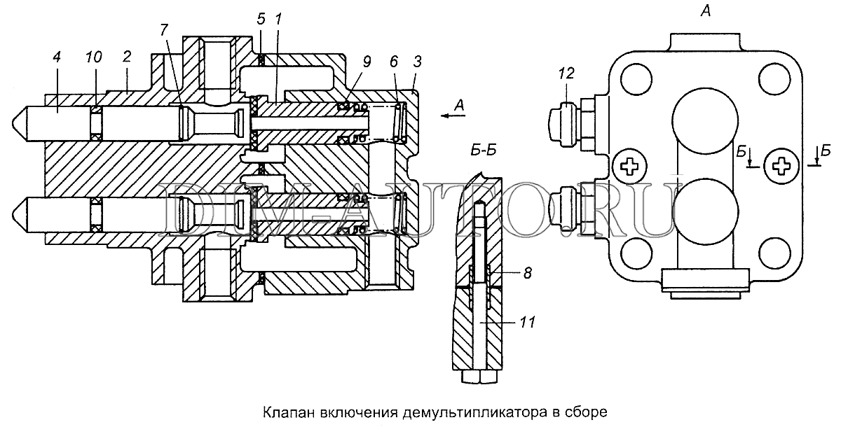 Клапан включения демультипликатора кпп zf камаз