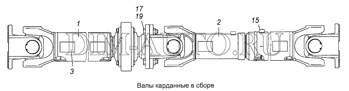 Чертеж карданного вала камаз