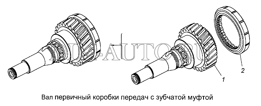 Первичный вал кпп 154 схема