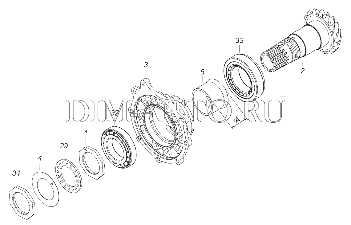Схема редуктора среднего моста камаз 5320