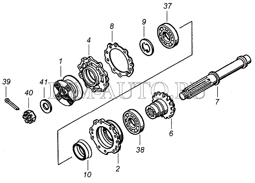 Схема редуктора среднего моста камаз 65115