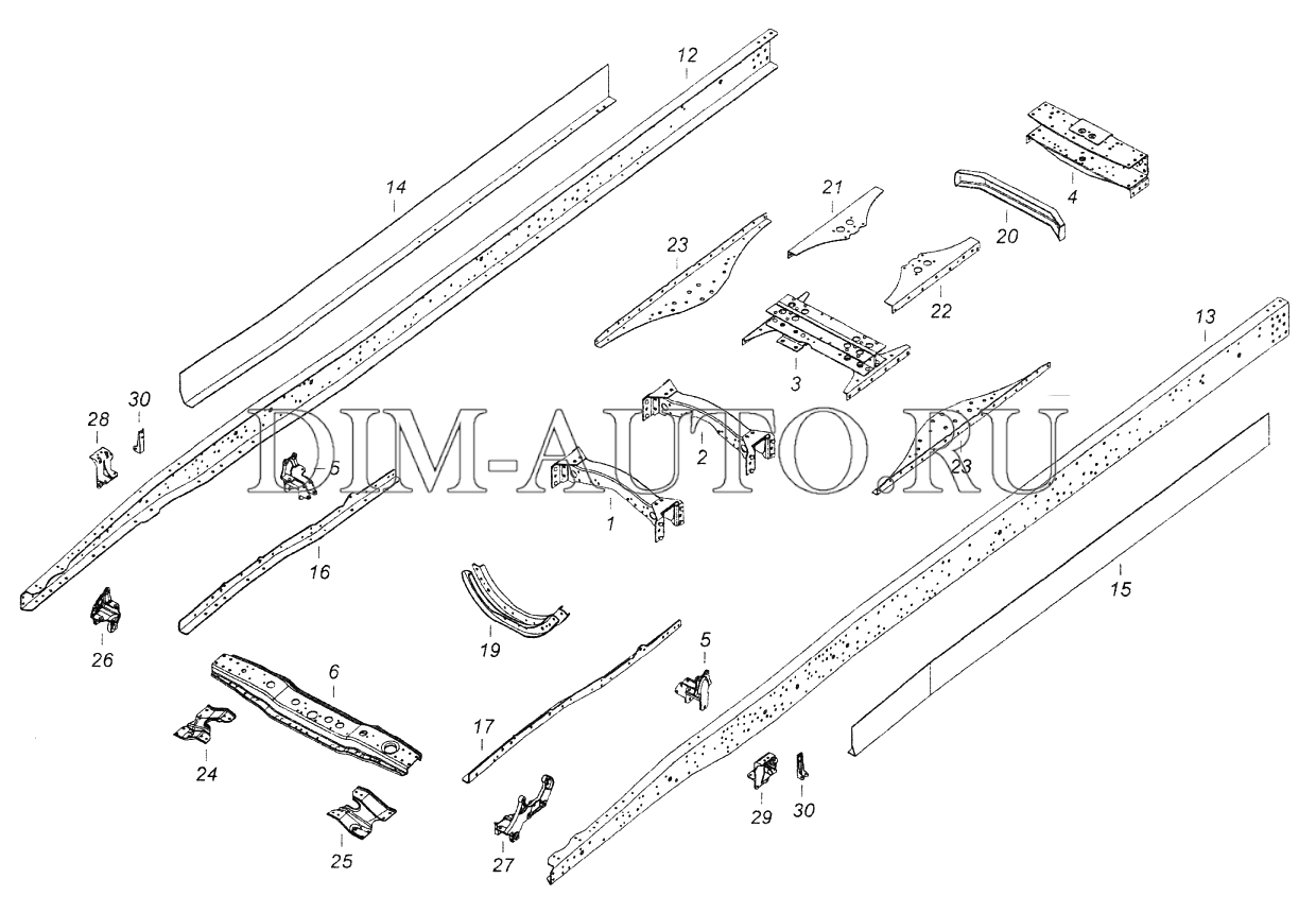 Рама камаз 5320 схема