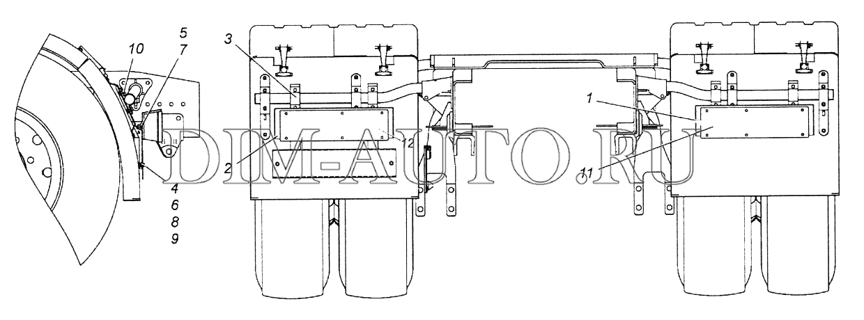 Схема заднего фонаря камаз 6520
