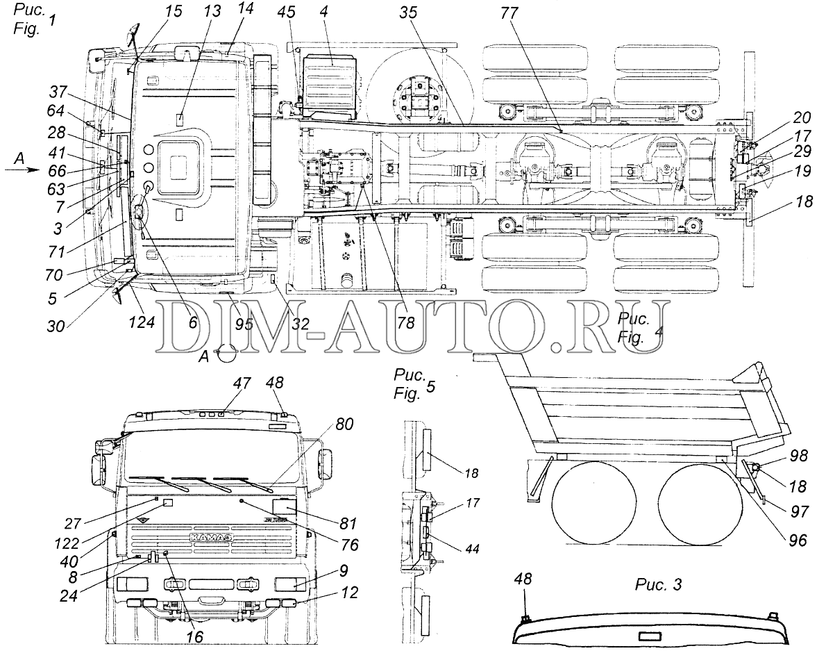 Схема задних фонарей камаз 65115