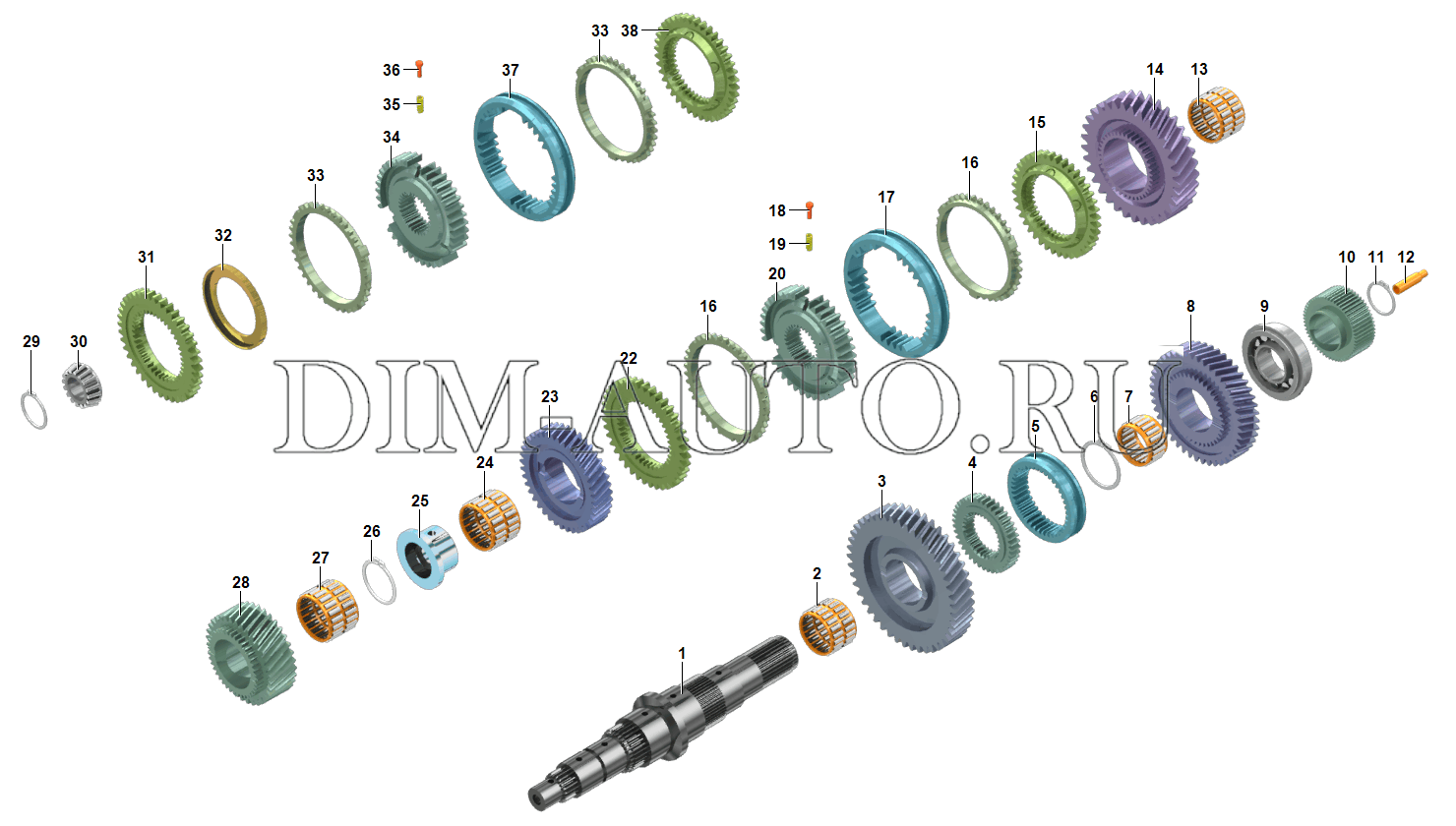 Кпп zf 9s1310 схема сборки