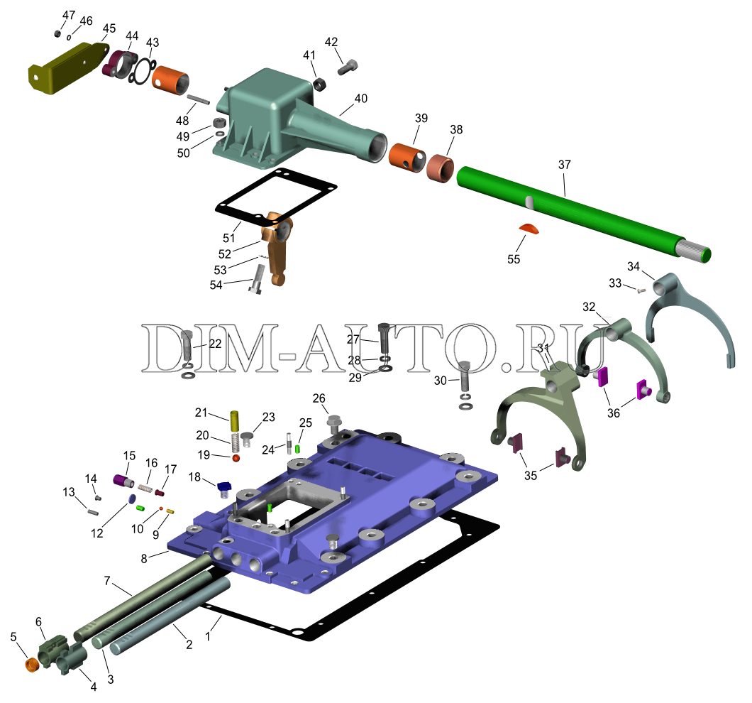 Коробка 154 камаз схема переключения