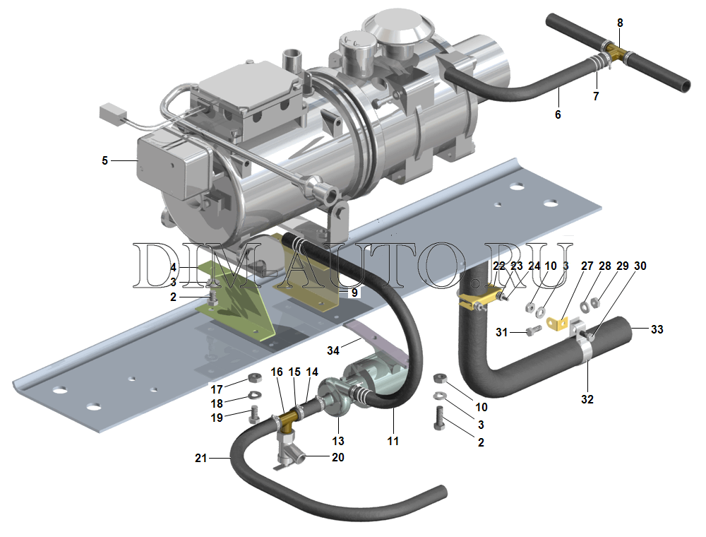 Схема предпусковой подогреватель камаз
