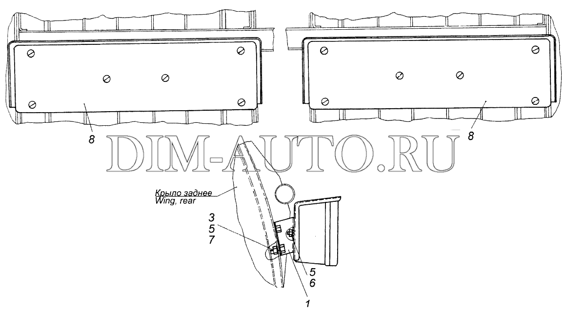 Схема заднего фонаря камаз 6520