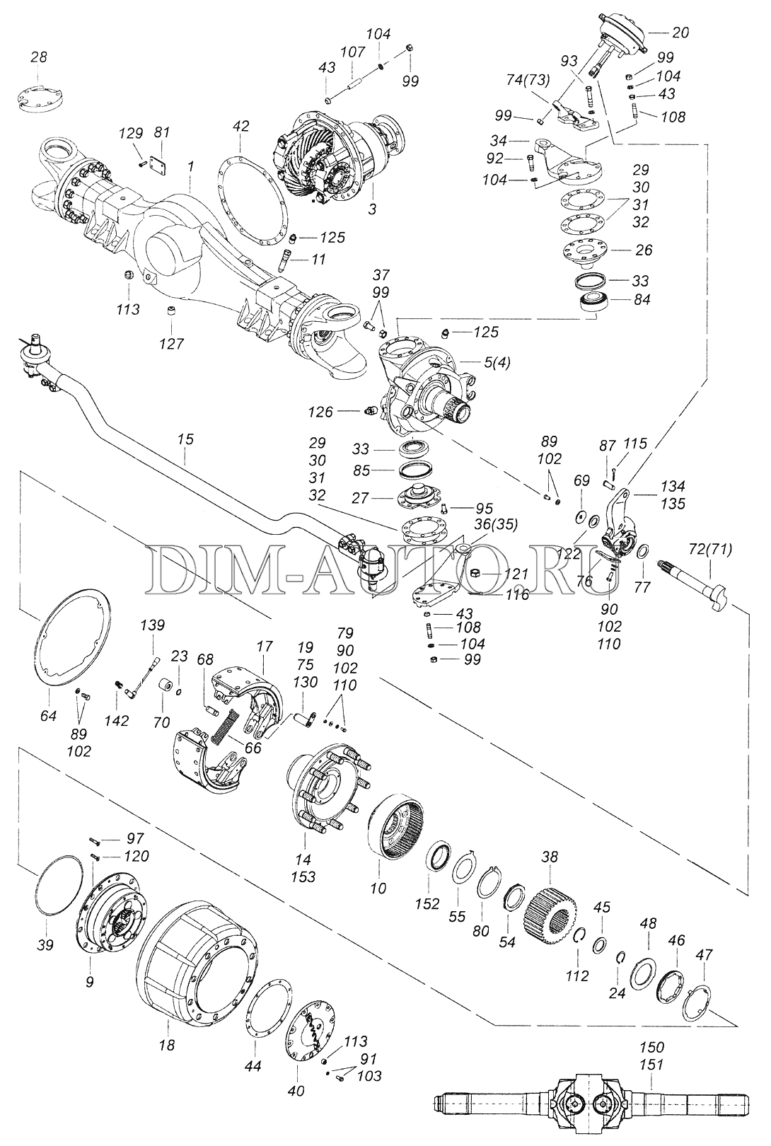 Передний мост мадара схема