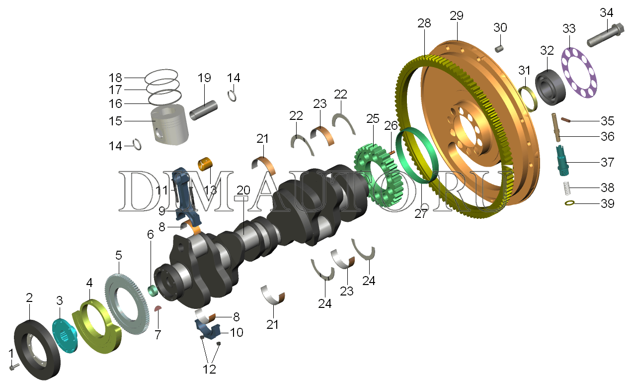 Коленвал схема камаз