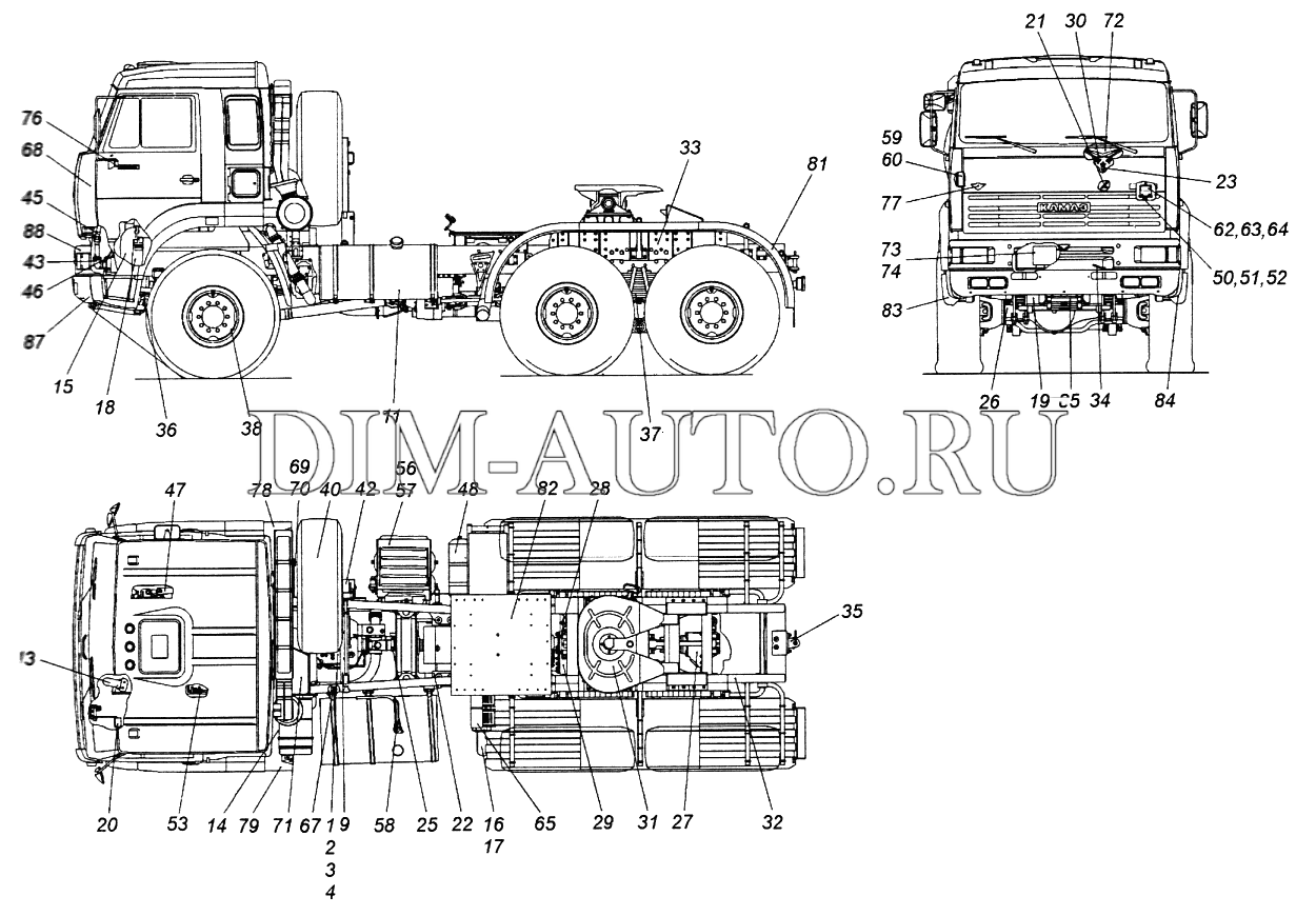 Камаз 65225 чертеж