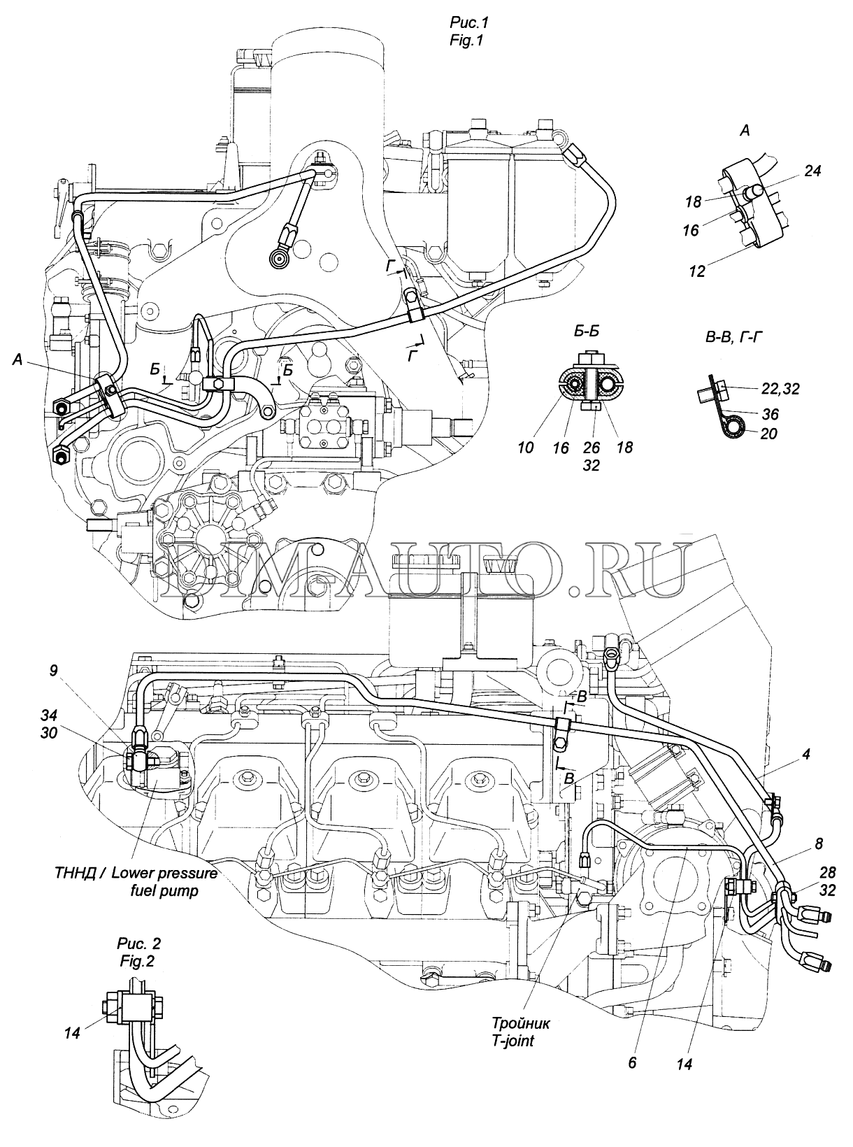 Топливная система бош камаз 65115 схема