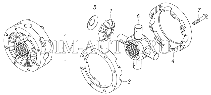 Каталог средний редуктор камаз 6520 схема
