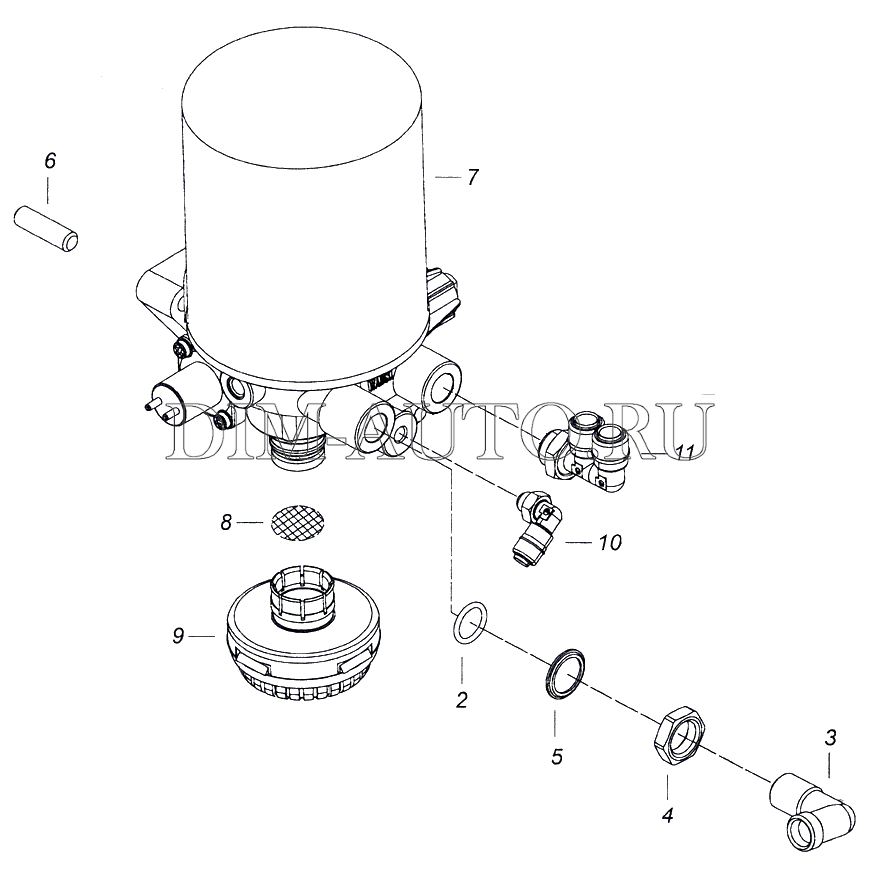 Осушитель воздуха камаз 5490 схема