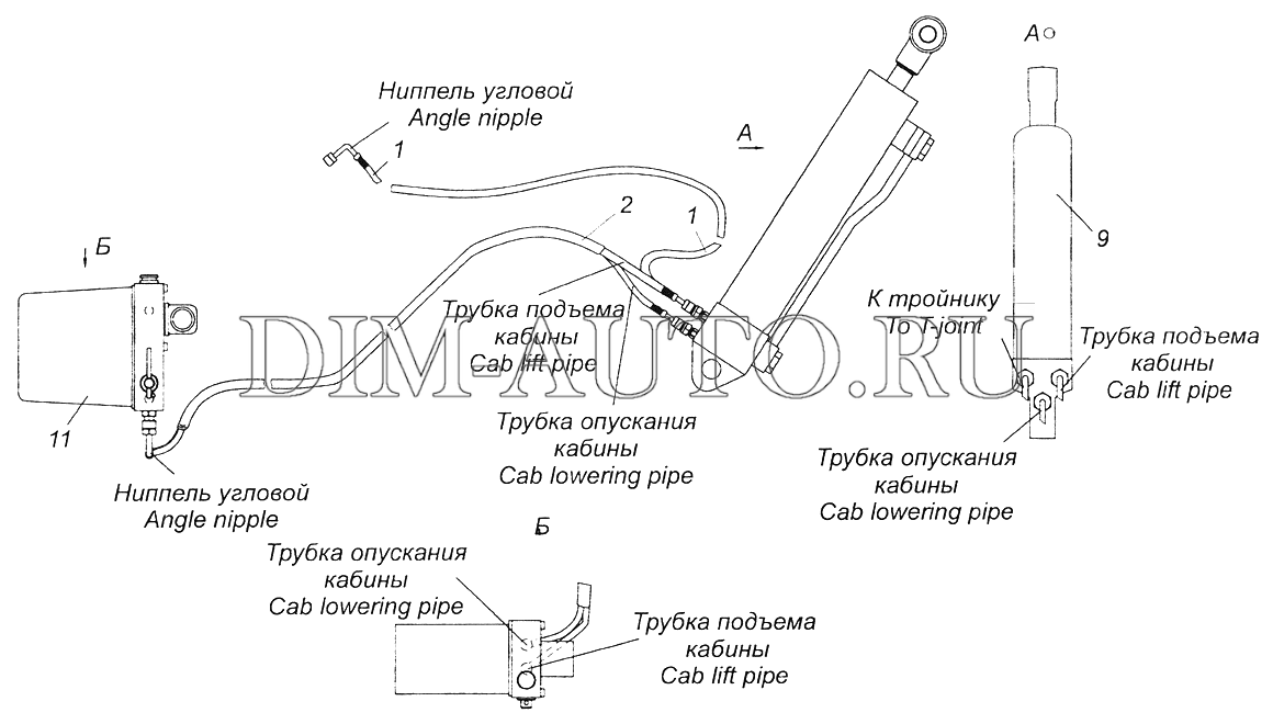 Схема подъема кабины рено магнум